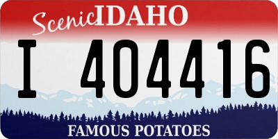 ID license plate I404416