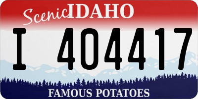 ID license plate I404417