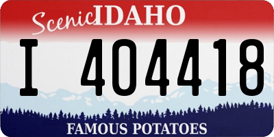 ID license plate I404418