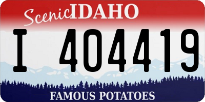 ID license plate I404419