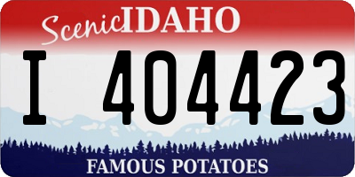 ID license plate I404423
