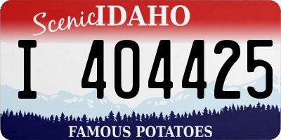 ID license plate I404425