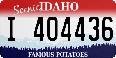 ID license plate I404436