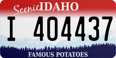 ID license plate I404437