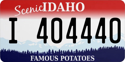 ID license plate I404440