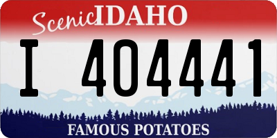ID license plate I404441