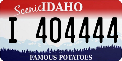 ID license plate I404444