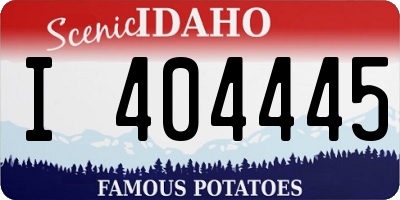 ID license plate I404445