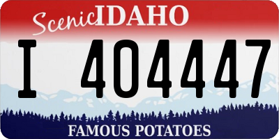 ID license plate I404447