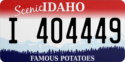 ID license plate I404449