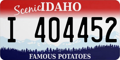 ID license plate I404452