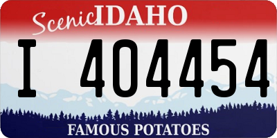ID license plate I404454
