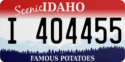 ID license plate I404455