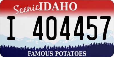 ID license plate I404457