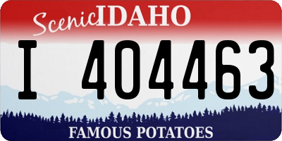 ID license plate I404463
