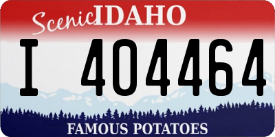 ID license plate I404464