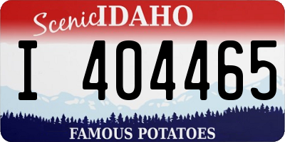 ID license plate I404465