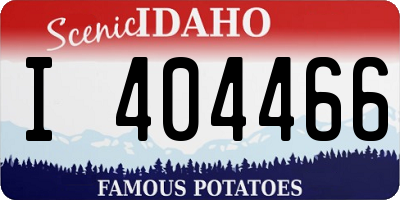 ID license plate I404466
