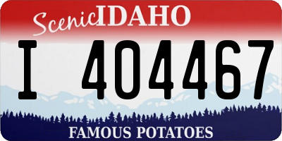ID license plate I404467