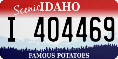 ID license plate I404469