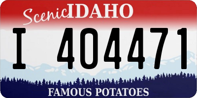 ID license plate I404471