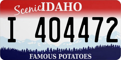 ID license plate I404472