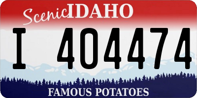 ID license plate I404474
