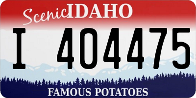 ID license plate I404475