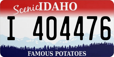 ID license plate I404476