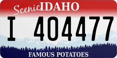 ID license plate I404477