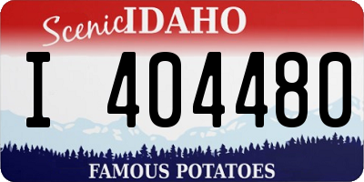 ID license plate I404480