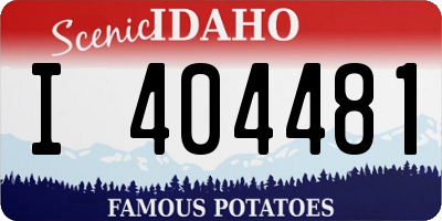 ID license plate I404481