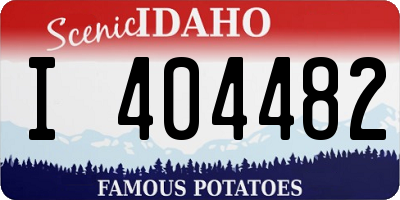ID license plate I404482