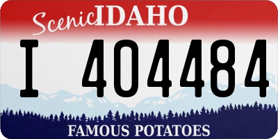 ID license plate I404484