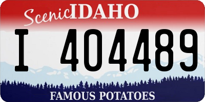 ID license plate I404489