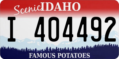 ID license plate I404492