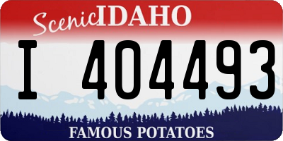 ID license plate I404493