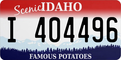 ID license plate I404496