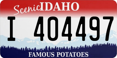 ID license plate I404497