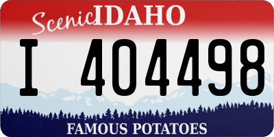 ID license plate I404498