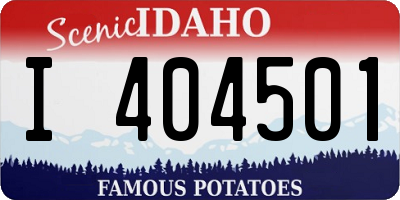 ID license plate I404501