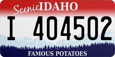 ID license plate I404502