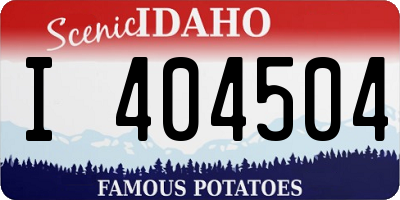 ID license plate I404504
