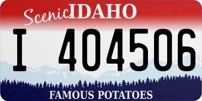 ID license plate I404506