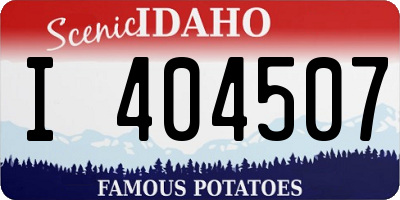 ID license plate I404507