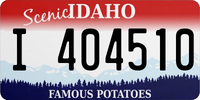 ID license plate I404510