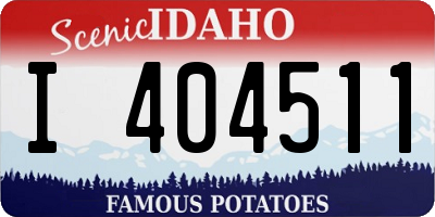 ID license plate I404511
