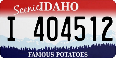 ID license plate I404512