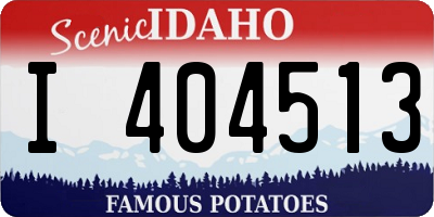 ID license plate I404513