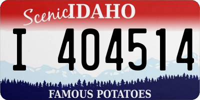 ID license plate I404514